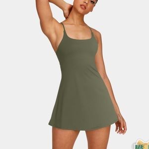 HALARA SM Everyday Cloudful Flare Workout Golf Tennis Dress lined with s…